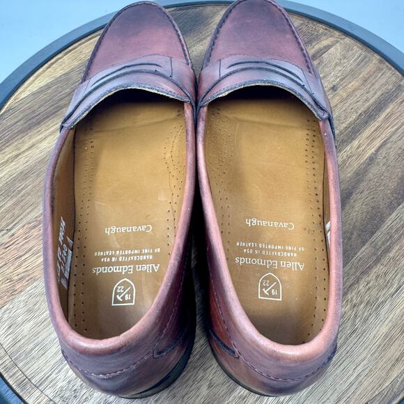 Allen Edmonds Cavanaugh Shoes Men\'s 11 D Oxblood Leather Dress Penny Loafers main image 13